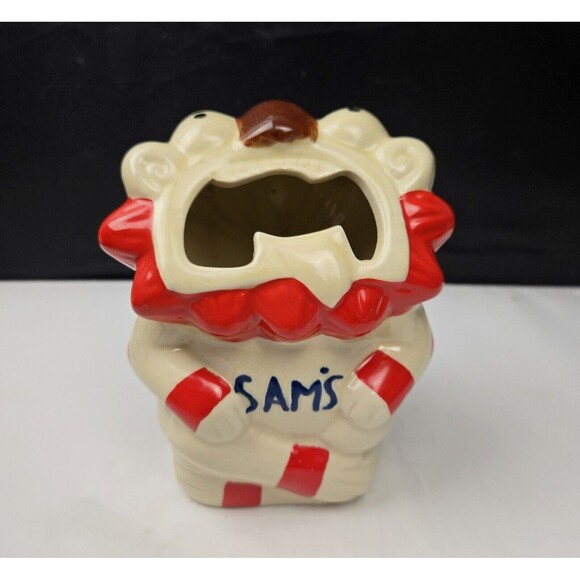 Sam's Restaurant Fu Dog Lion Shisha Tiki Mug Okinawa Japan w/ Logo Ltd Edition - Picture 3 of 11